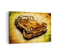 Impression sur Toile 120x80cm Tableaux Image Voiture classique limousine vitesse