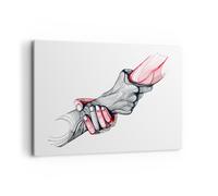 Impression sur Toile 120x80cm Tableaux Les mains les partenariats aide soutien