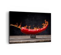 Impression sur Toile 120x80cm Tableaux Piment paprika organique agriculture