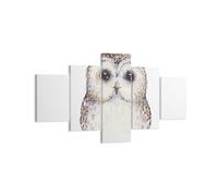 Impression sur Toile 125x70cm Tableaux Chouette Chouette Hulotte Graphiques