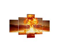 Impression sur Toile 125x70cm Tableaux Guerre bombe nu ire champignon