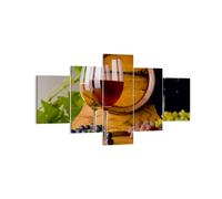 Impression sur Toile 125x70cm Tableaux Image Alcool baril boisson bouteille