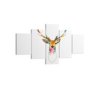 Impression sur Toile 125x70cm Tableaux Image Deer imaginaire graffiti graphique