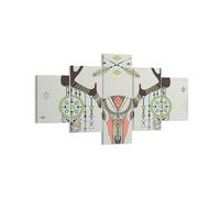 Impression sur Toile 125x70cm Tableaux Image Deer Mandala spiritualité sauvage