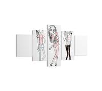 Impression sur Toile 125x70cm Tableaux Image Filles mode tendances rencontre