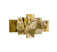 Impression sur Toile 125x70cm Tableaux Image Horloge montre mécanisme laiton