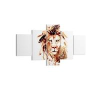 Impression sur Toile 125x70cm Tableaux Image illustration intelligent roi lion