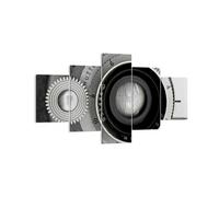 Impression sur Toile 125x70cm Tableaux Image Lentille Noir Et Blanc Vintage