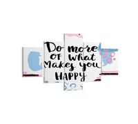 Impression sur Toile 125x70cm Tableaux Image Mots Motivation Heureux message