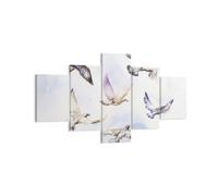 Impression sur Toile 125x70cm Tableaux Image Oiseaux aquarelle sauvagerie vol