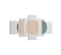 Impression sur Toile 125x70cm Tableaux Image Photo Abstraction Roue Demi-cercle