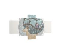 Impression sur Toile 125x70cm Tableaux Image Photo Animaux Nuit Lune hibou