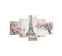 Impression sur Toile 125x70cm Tableaux Image Photo Arbres Eiffle Couple France