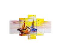 Impression sur Toile 125x70cm Tableaux Image Photo Bateaux soleil mer voyage