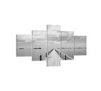 Impression sur Toile 125x70cm Tableaux Image Photo Bois Pont Mer Art Decoration