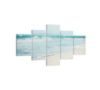 Impression sur Toile 125x70cm Tableaux Image Photo Bord Vague Eau Art Decoration