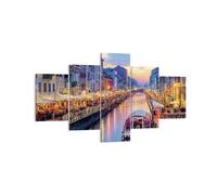 Impression sur Toile 125x70cm Tableaux Image Photo Canal Grande Soir Decoration