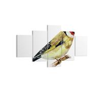 Impression sur Toile 125x70cm Tableaux Image Photo Chardonneret Oiseau Aquarelle