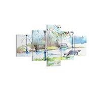 Impression sur Toile 125x70cm Tableaux Image Photo Chemin urbain parc paysage