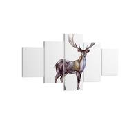 Impression sur Toile 125x70cm Tableaux Image Photo Cher Animal Sauvage Forêt