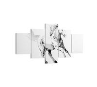 Impression sur Toile 125x70cm Tableaux Image Photo Cheval Galop Des Animaux