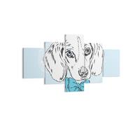 Impression sur Toile 125x70cm Tableaux Image Photo Chien labrador oeil portrait