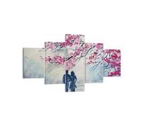 Impression sur Toile 125x70cm Tableaux Image Photo Couple Paris Arbre Decoration