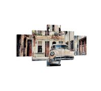 Impression sur Toile 125x70cm Tableaux Image Photo Cubain Voiture Immeubles