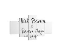 Impression sur Toile 125x70cm Tableaux Image Photo Devise Pensée Positivement