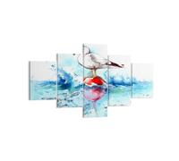 Impression sur Toile 125x70cm Tableaux Image Photo Eau poissons Mouette faim