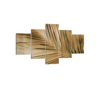 Impression sur Toile 125x70cm Tableaux Image Photo Feuille Or Plante Decoration
