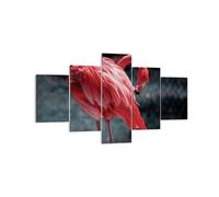 Impression sur Toile 125x70cm Tableaux Image Photo Flamant Rose Rose Oiseau