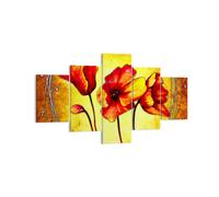 Impression sur Toile 125x70cm Tableaux Image Photo Fleurs panneaux tige lignes