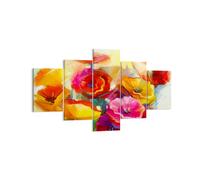 Impression sur Toile 125x70cm Tableaux Image Photo Fleurs Printemps Flore Jardin