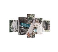 Impression sur Toile 125x70cm Tableaux Image Photo Jeunes Mariés Amour Paysage