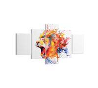 Impression sur Toile 125x70cm Tableaux Image Photo Lion moderne peinture animal