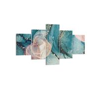 Impression sur Toile 125x70cm Tableaux Image Photo Liquide Or Rose Decoration
