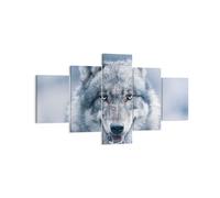 Impression sur Toile 125x70cm Tableaux Image Photo Loup Prédateur Wildness