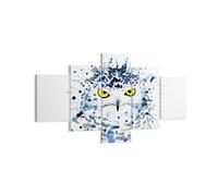 Impression sur Toile 125x70cm Tableaux Image Photo Mode design hibou aquarelle
