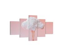 Impression sur Toile 125x70cm Tableaux Image Photo Nuage Jambe Surréalisme