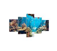 Impression sur Toile 125x70cm Tableaux Image Photo Océan Récif Poissons Corail