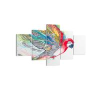 Impression sur Toile 125x70cm Tableaux Image Photo Parrot Wings Plumes nature