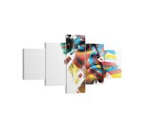 Impression sur Toile 125x70cm Tableaux Image Photo Peint Visage Moderne