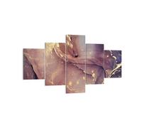 Impression sur Toile 125x70cm Tableaux Image Photo Pierre Or Marbre Decoration
