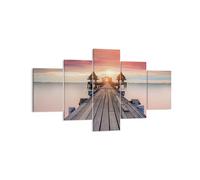 Impression sur Toile 125x70cm Tableaux Image Photo Pont Bois Marche Decoration