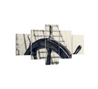 Impression sur Toile 125x70cm Tableaux Image Photo Roue bateau bateau voyage