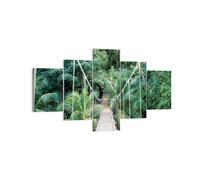 Impression sur Toile 125x70cm Tableaux Image Photo Tropique Jungle Pont