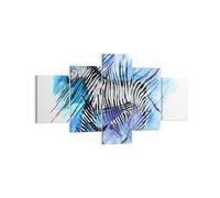 Impression sur Toile 125x70cm Tableaux Image Photo Zebra rayures faune fourrure