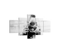 Impression sur Toile 125x70cm Tableaux Image Photographe Noir Et Blanc Double