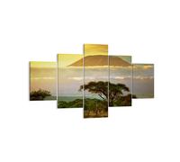 Impression sur Toile 125x70cm Tableaux Image Safari la faune montagne kenya